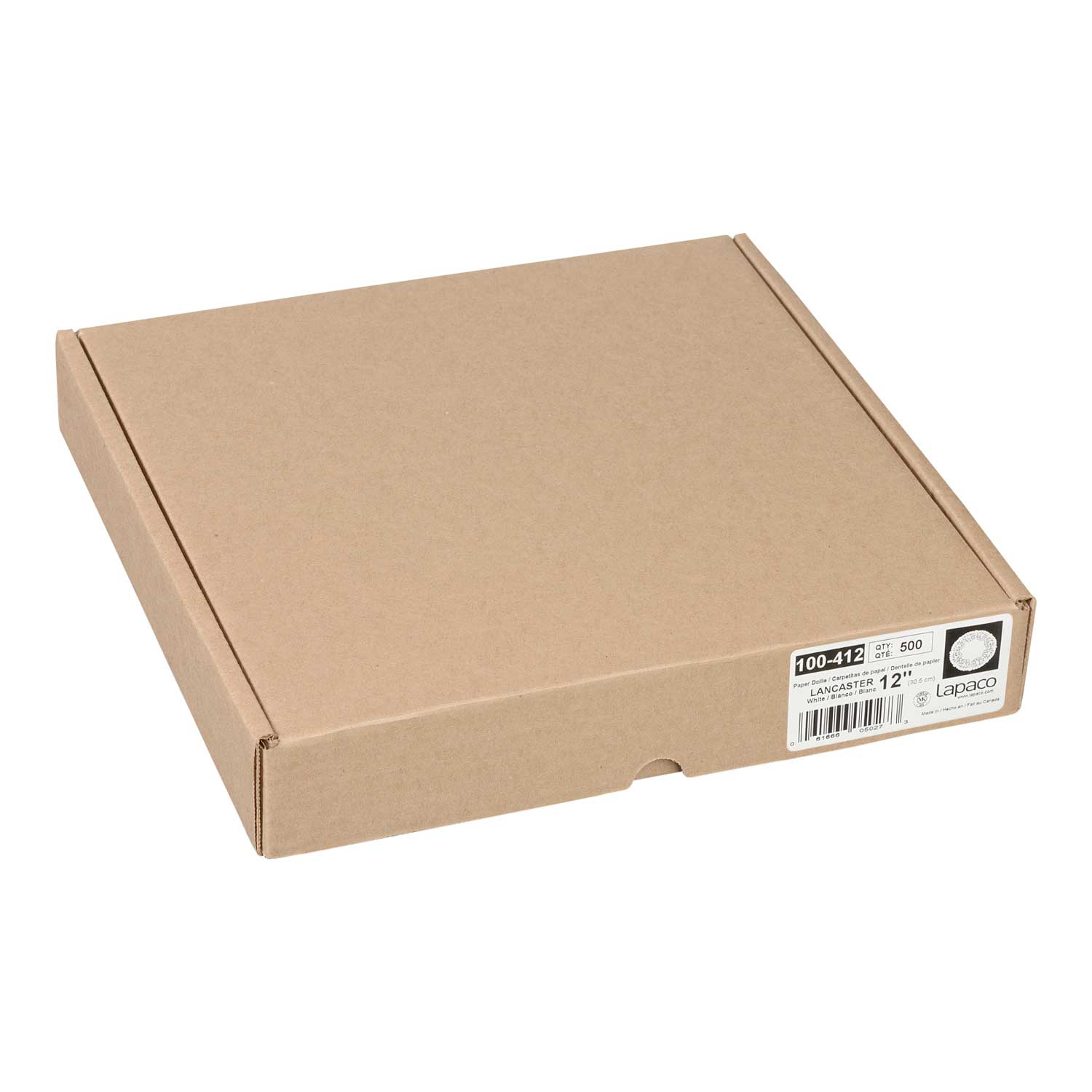 Lapaco Lancaster Lace White Paper Doilie, 12 Inch -- 500 Per Case