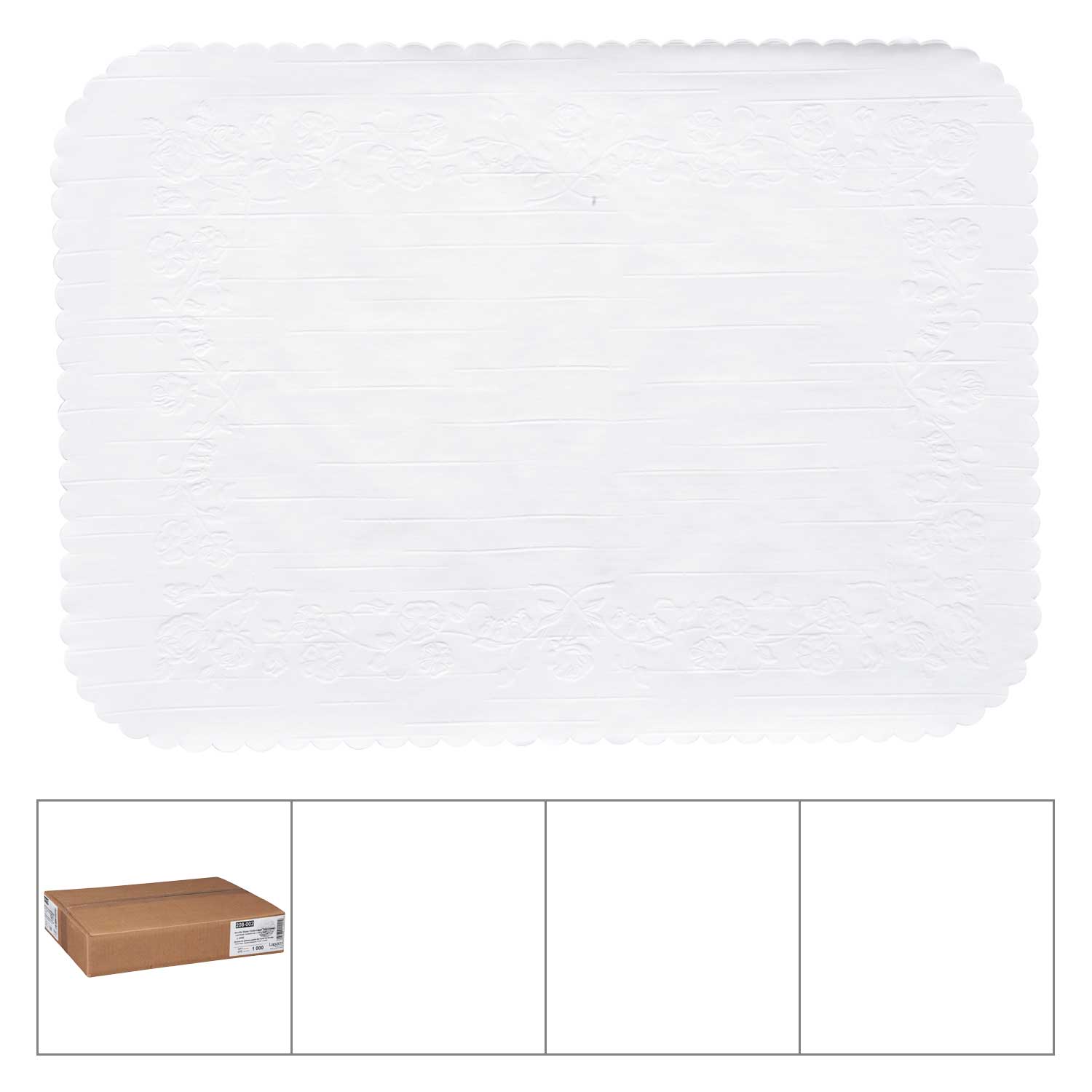 Lapaco Seville Rose Light Bond Scalloped Edge Traycover, 12 3/4 x 16 3/