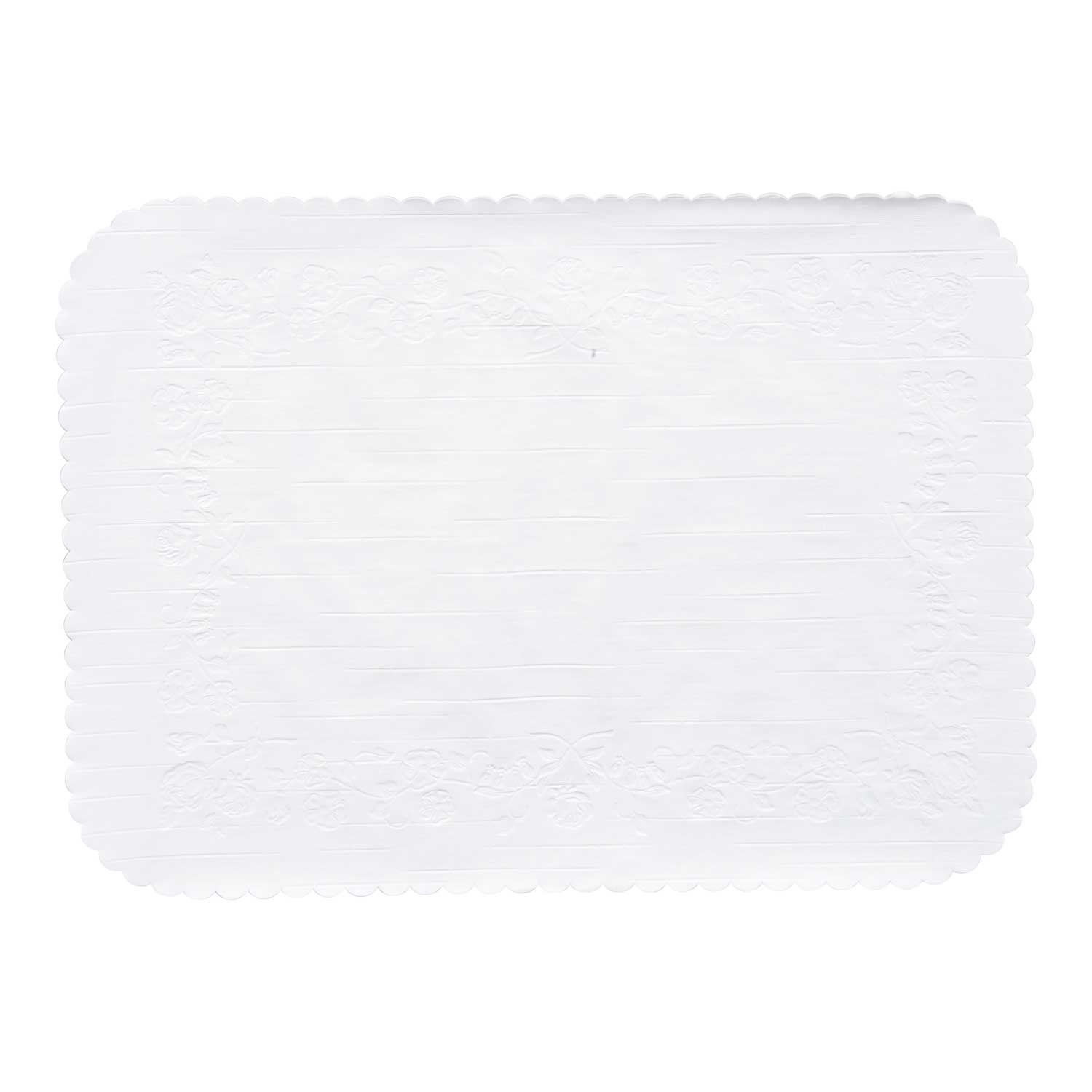 Lapaco 12 3/4 X 16 3/5 Inch Rose Scalloped Edge Tray Liner, 1000 Count