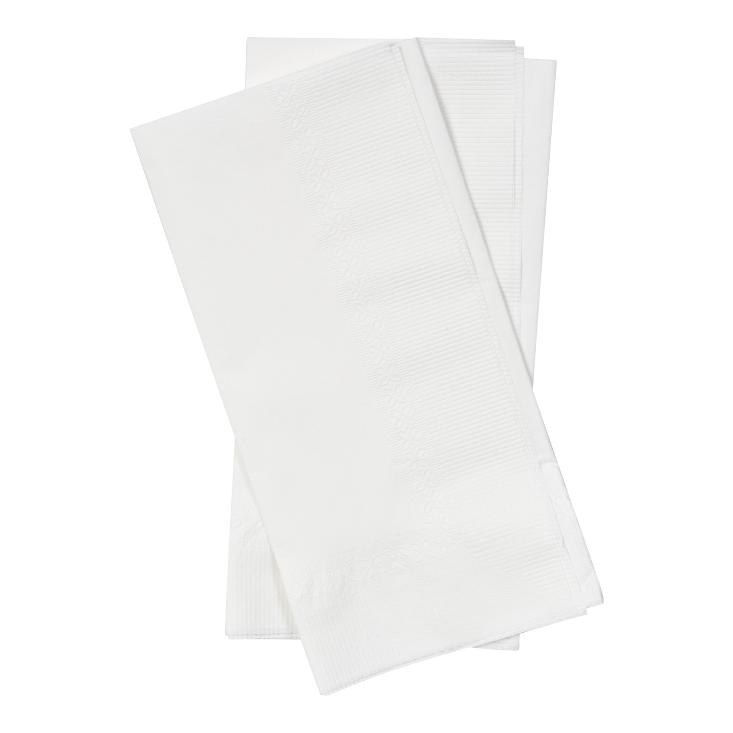 Lapaco 2 Ply White Dinner Napkin, 15 1/2 x 16 inch -- 1000 per case.