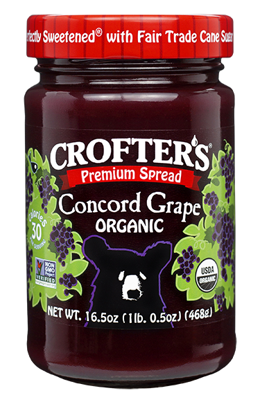 Crofter's Organic Premium Concord Grape Spread, 16.5 Ounce -- 6 Per Case