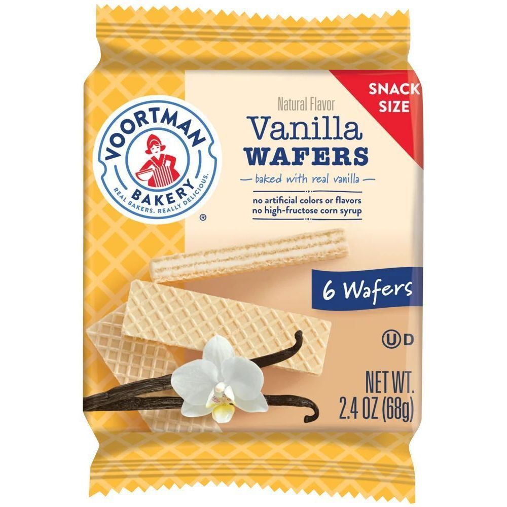 Voortman Snack Size Vanilla Flavored Wafer, 2.4 Ounce -- 72 Per Case