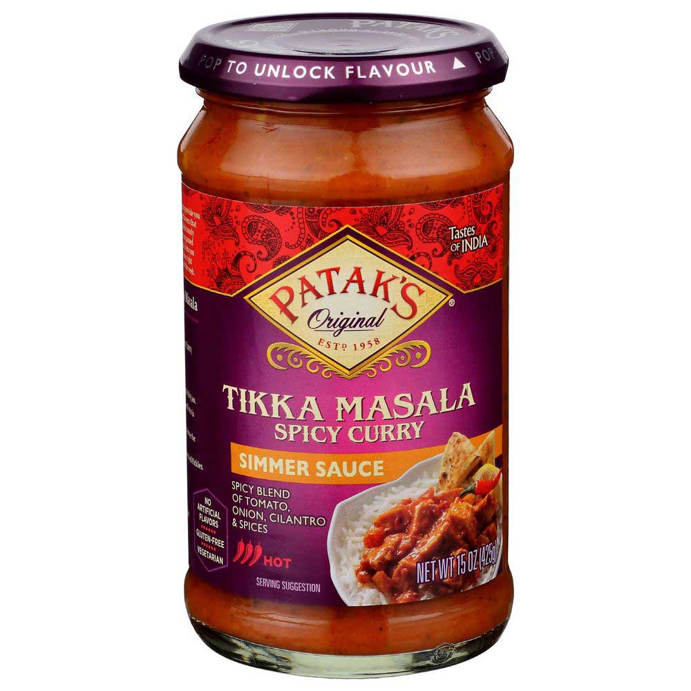Patak's Tikka Masala Spicy Curry Simmer Sauce, 15 Ounce -- 6 Per Case