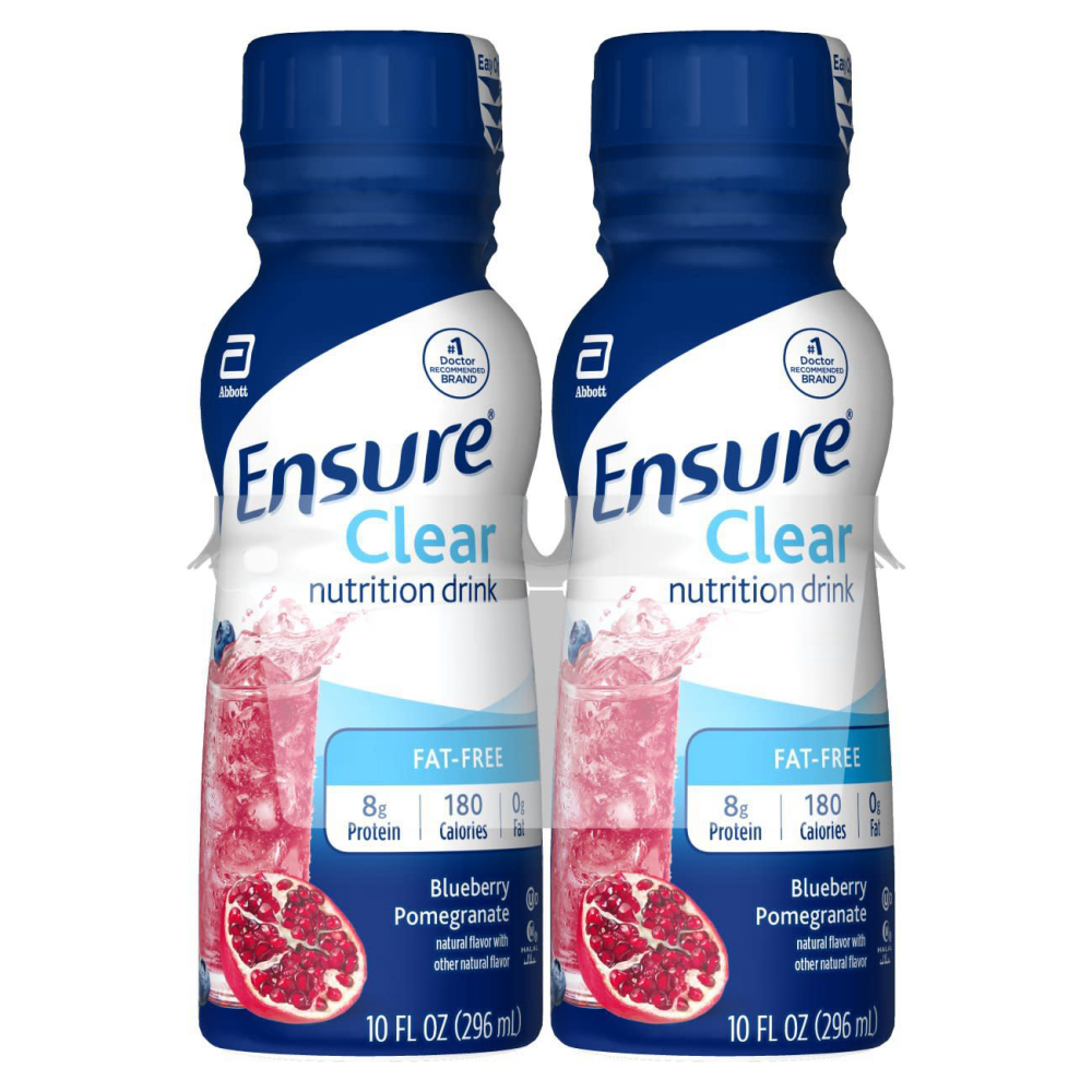 Ensure Active Blueberry Pomegranate Clear Nutrition Protein Drink, 10 Fluid Ounce, 4 Count -- 3 Per Case