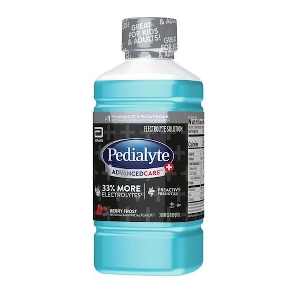 Pedialyte Advancedcare Berry Frost Electrolyte Solution, 33.8 Fluid Ounce -- 4 Per Case