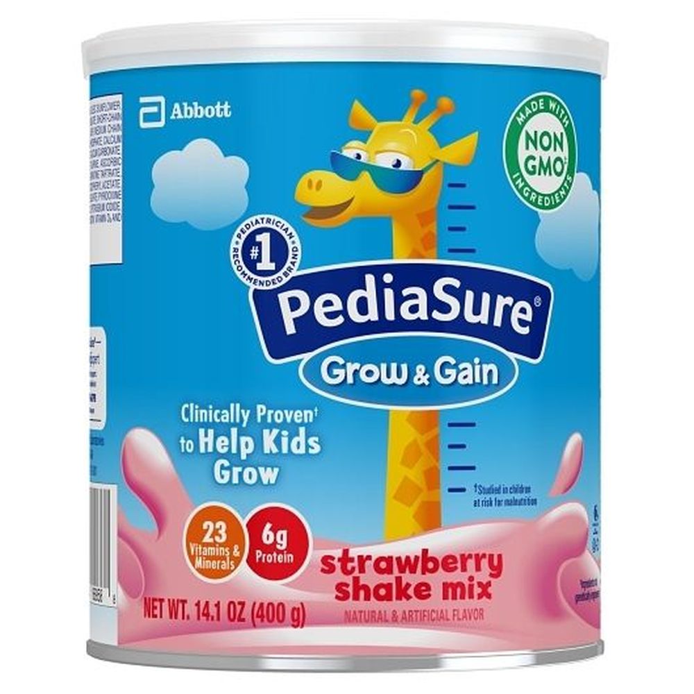Pediasure Grow And Gain Strawberry Shake Mix, 14.1 Ounce -- 6 Per Case
