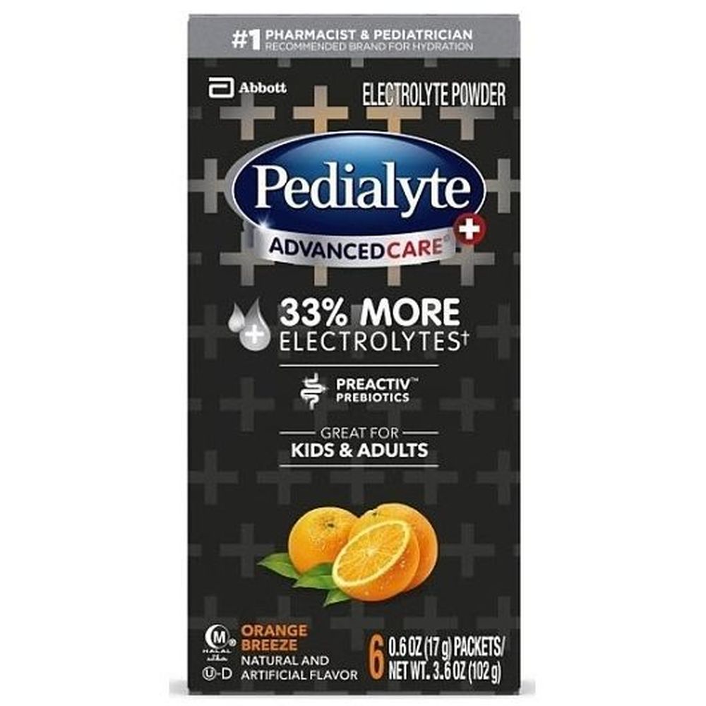 Pedialyte Advanced Care Orange Electrolyte Powder Packet, 0.6 Ounce -- 36 Per Case