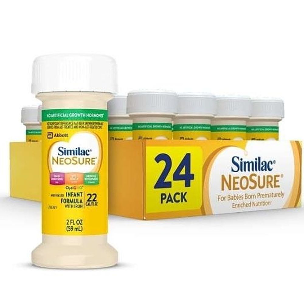 Similac Neosure Premature Milk-based Ready-to-feed Liquid Infant Formula With Iron, 2 Fluid Ounce Nipple Bottle -- 24 Per Case