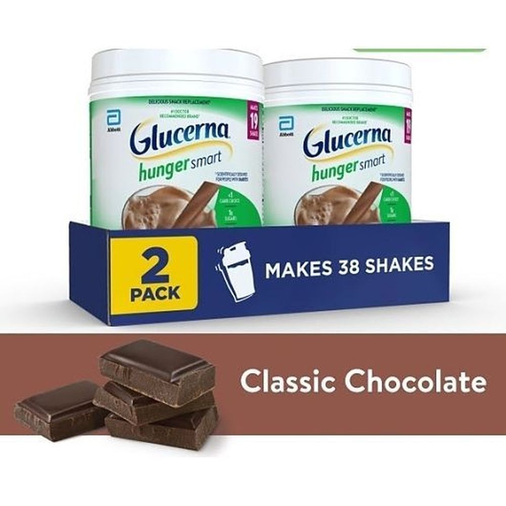 Glucerna Hunger Smart Chocolate Powder, 1.39 Pound -- 2 Per Case