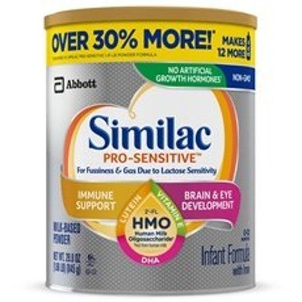 Similac Pro Sensitive For Fussiness And Gas Milk Based Powder Infant Formula With Iron, 29.8 Ounce -- 6 Per Case
