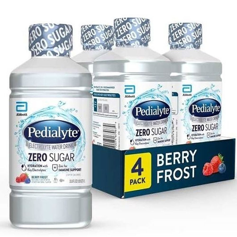 Pedialyte Berry Frost Electrolyte Water Drink, 33.8 Fluid Ounce -- 4 Per Case