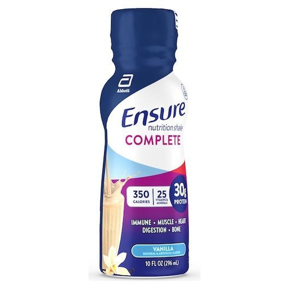 Ensure Complete Vanilla Nutrition Shake, 10 Fluid Ounce -- 16 Per Case