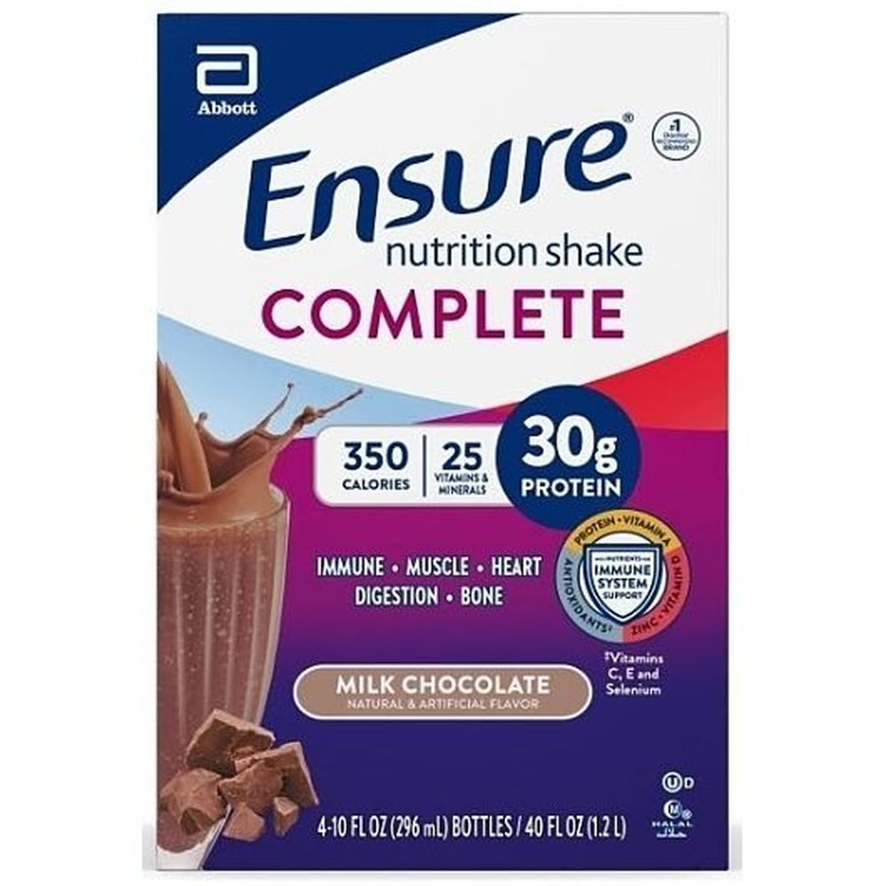 Ensure Complete Milk Chocolate Nutrition Shake, 10 Fluid Ounce Bottle -- 16 Per Case