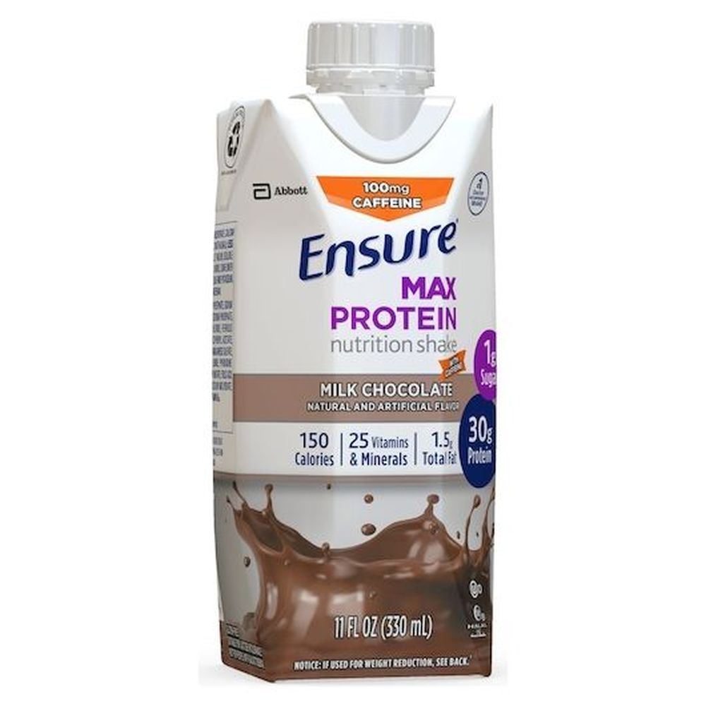Ensure Max Protein Milk Chocolate Nutritional Shake, 300 Ml -- 12 Per Case