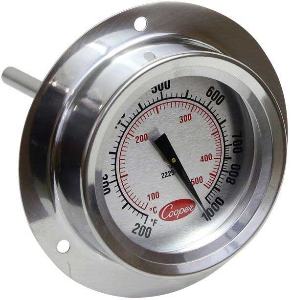 Cooper-atkins Dual Scale Pizza Oven Flange Mount Stem Test Thermometer, 4 Inch