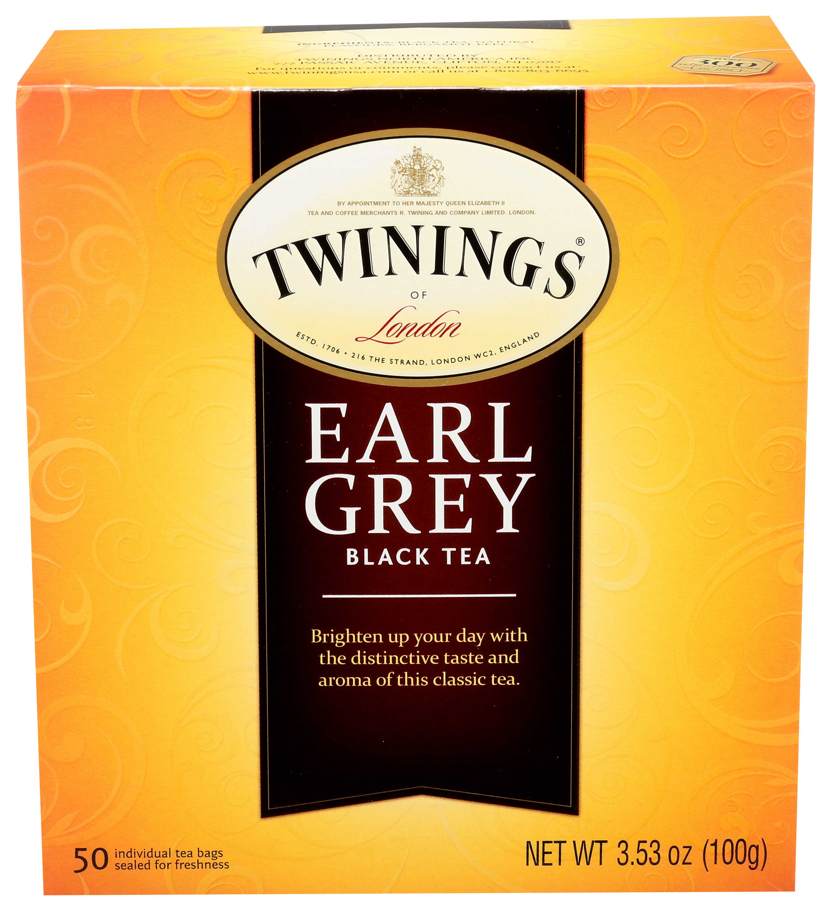 Twinings Earl Grey Tea, 50 Count Pack -- 6 Per Case