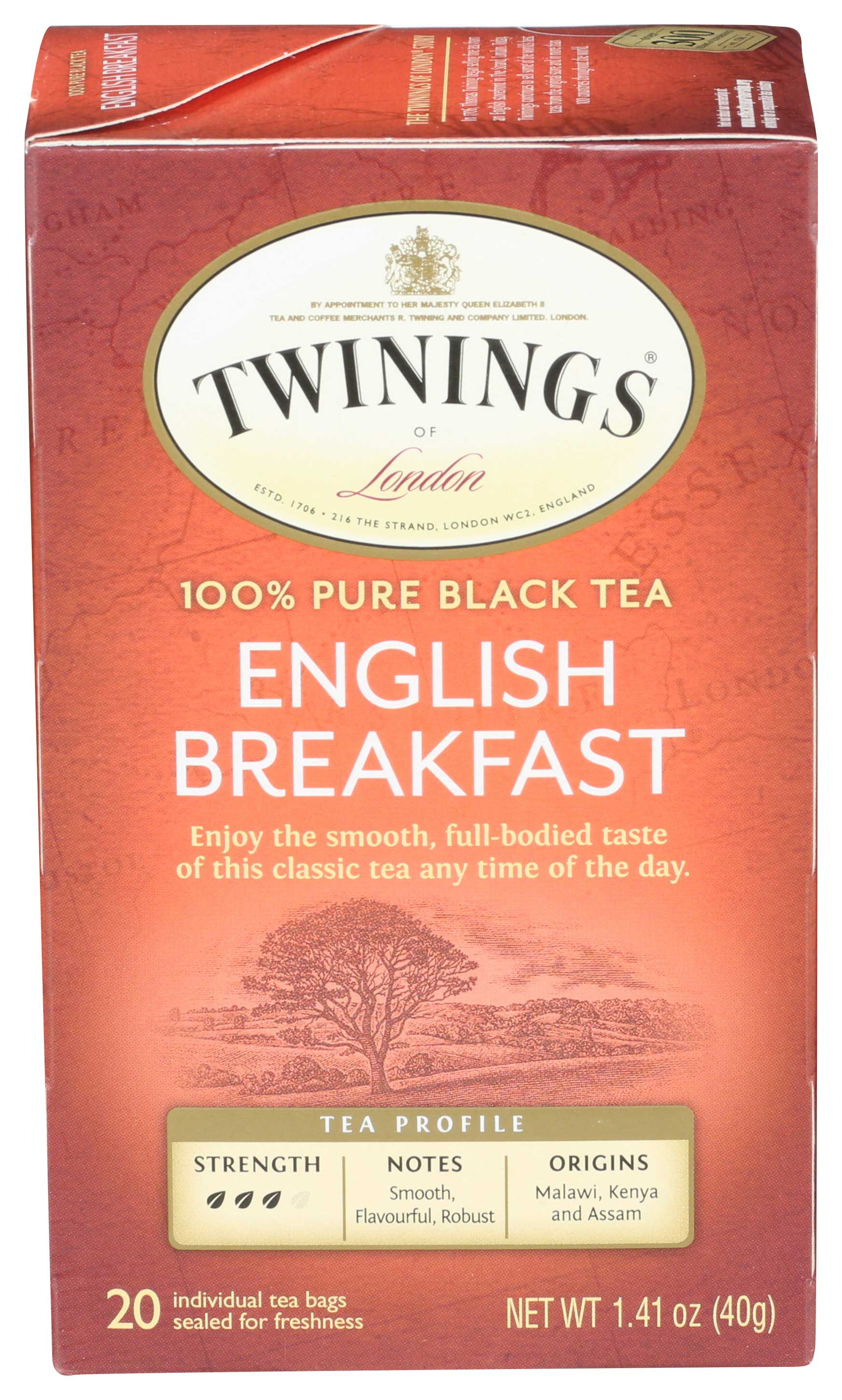 Twinings English Breakfast Tea, 20 Count -- 6 Per Case