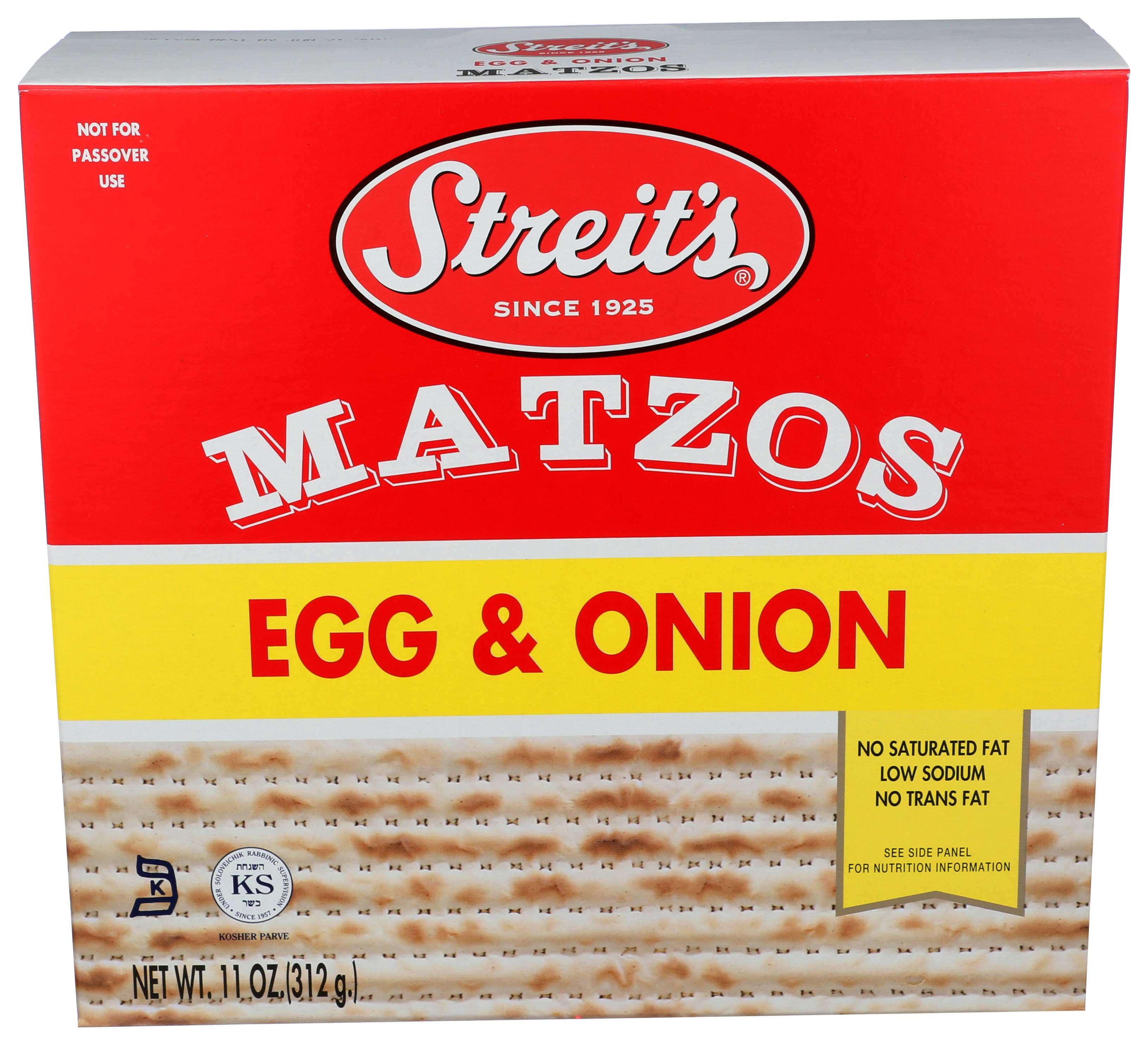 Streit's Egg And Onion Matzo, 11 Ounce -- 12 Per Case