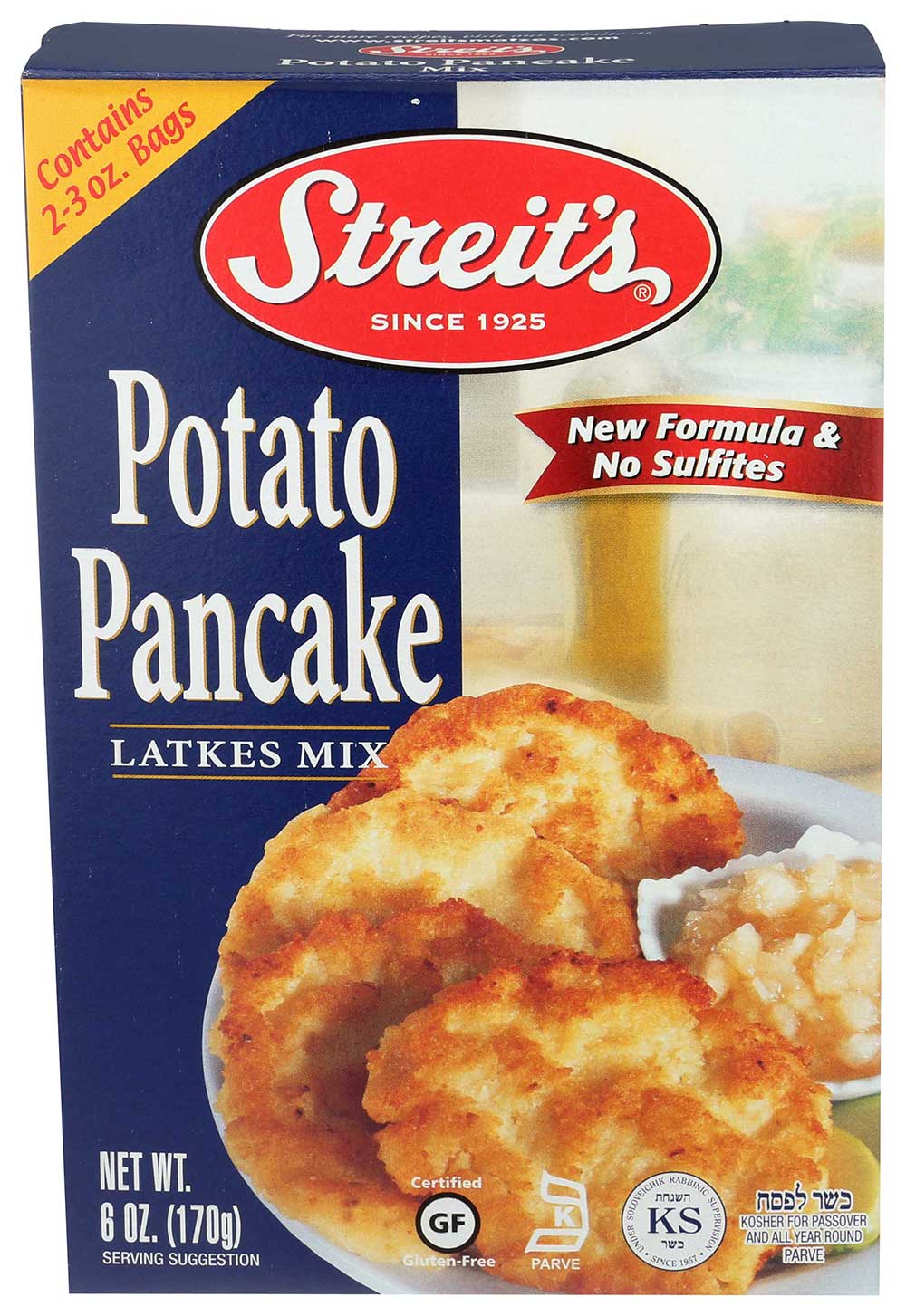 Streit's Potato Pancake Latkes Mix, 6 Ounce -- 12 Per Case