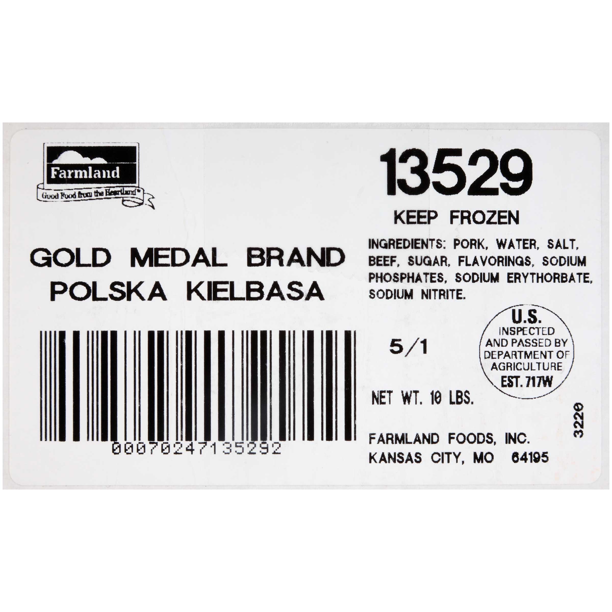 Farmland Gold Medal Polska Kielbasa - 5:1, 6 inch.