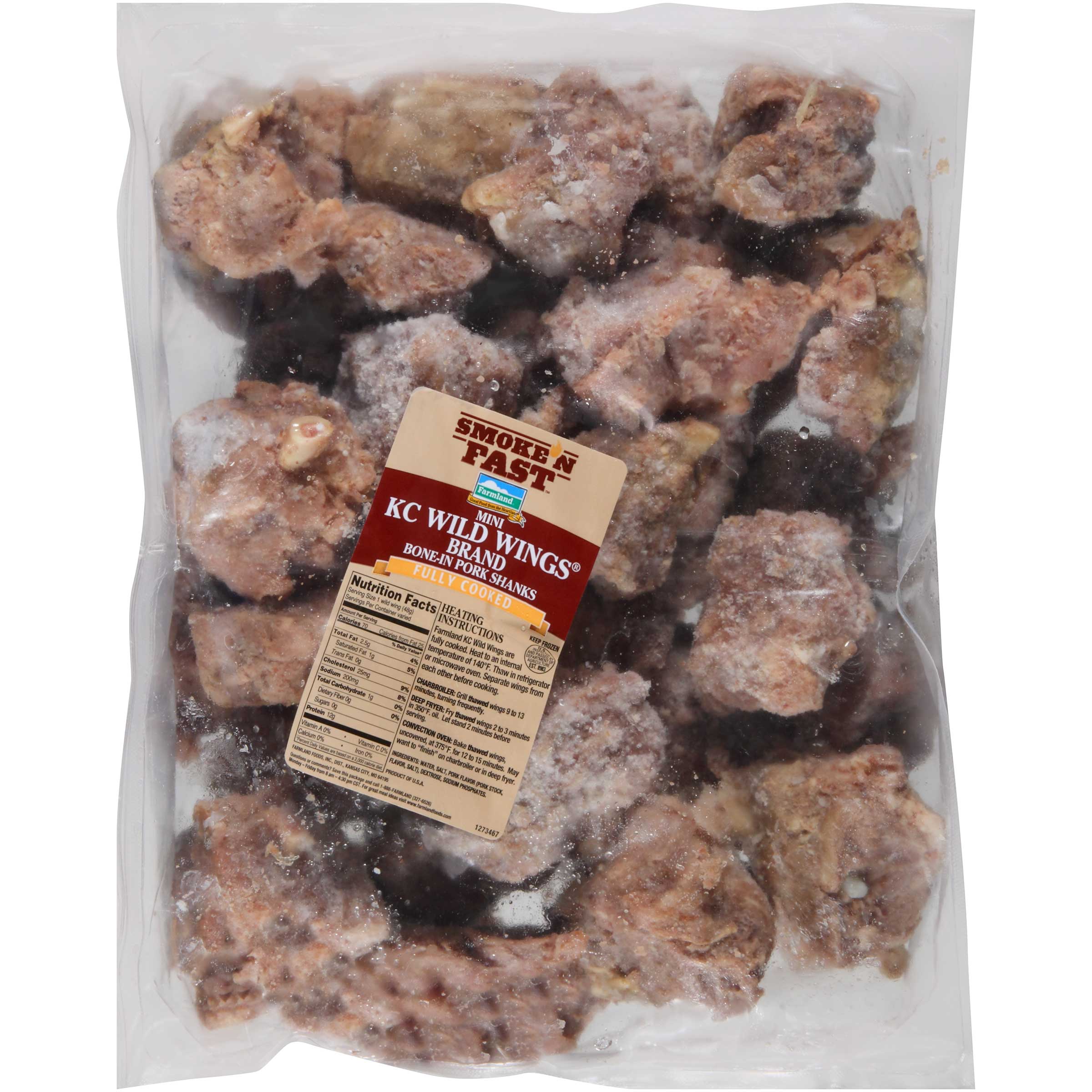 Smithfield Wild Mini Wing Pork Shank, 5 Pound -- 2 Per Case
