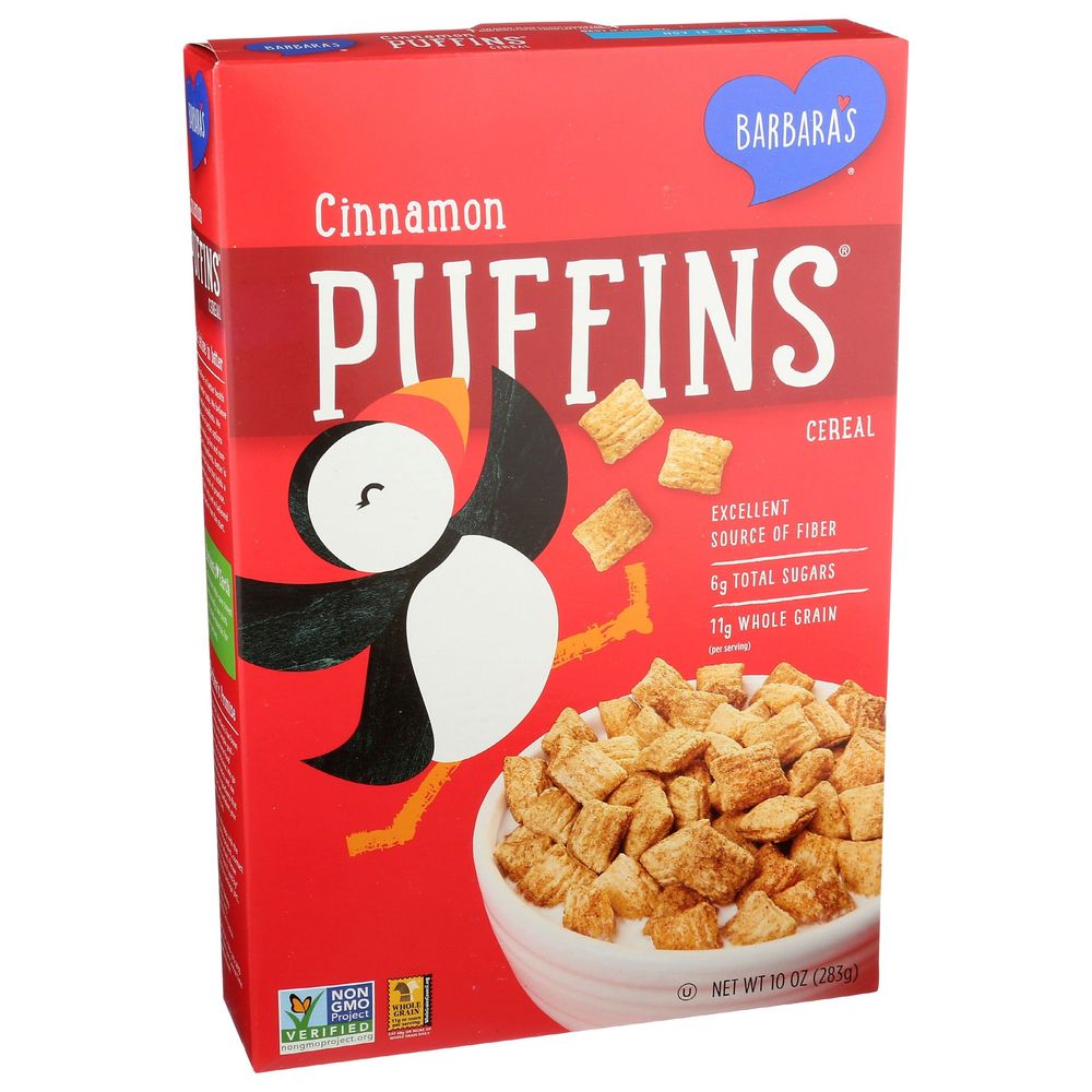 Barbaras Cinnamon Puffins Cereal, 10 Ounce -- 10 Per Case