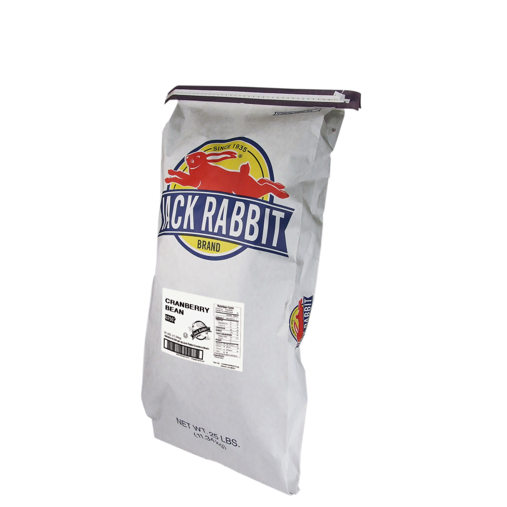 Jack Rabbit Cranberry Beans - 25 lb. package, 1 package per case