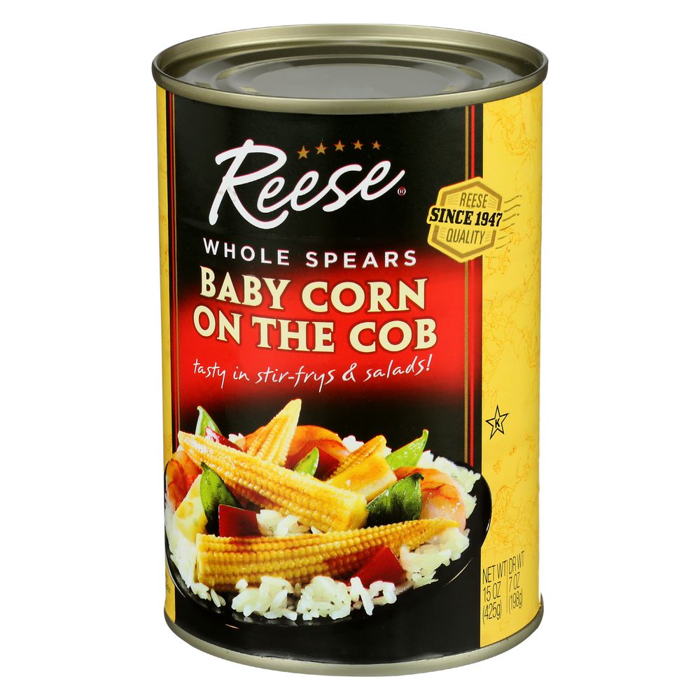 Reese Whole Spear Baby Corn On Cob, 15 Ounce -- 12 Per Case