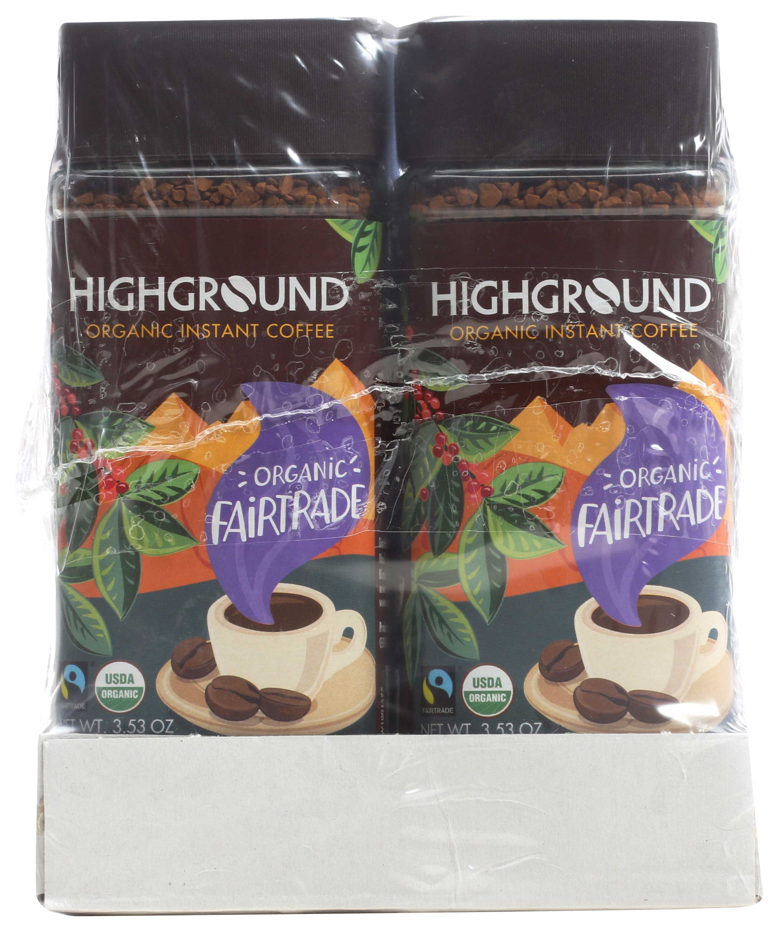 Highground Organic Regular Instant Coffee, 3.53 Ounce -- 6 Highground Organic Regular Instant Coffee, 3.53 Ounce -- 6