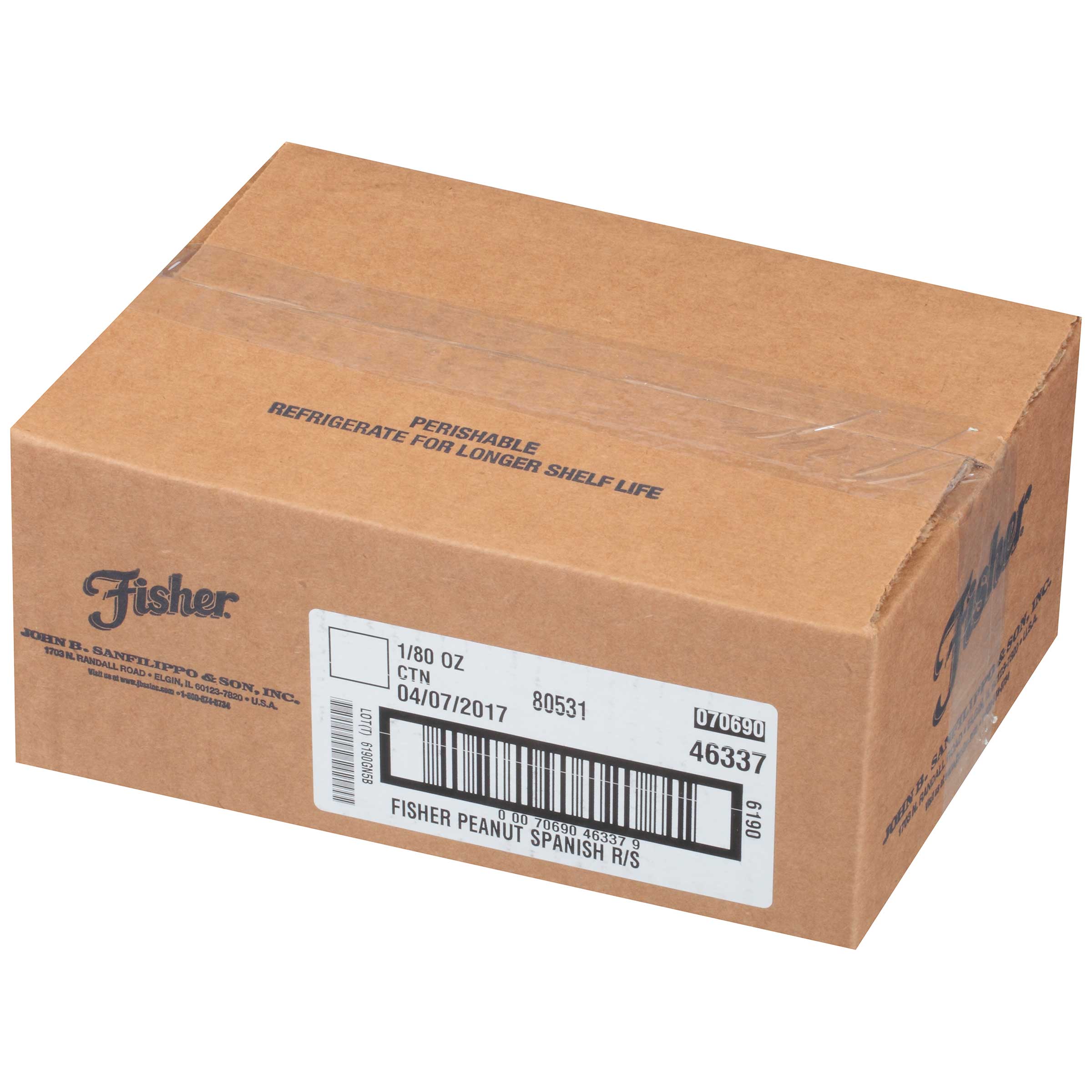 Fisher Roasted And Salted Spanish Whole Peanut, 5 Pound