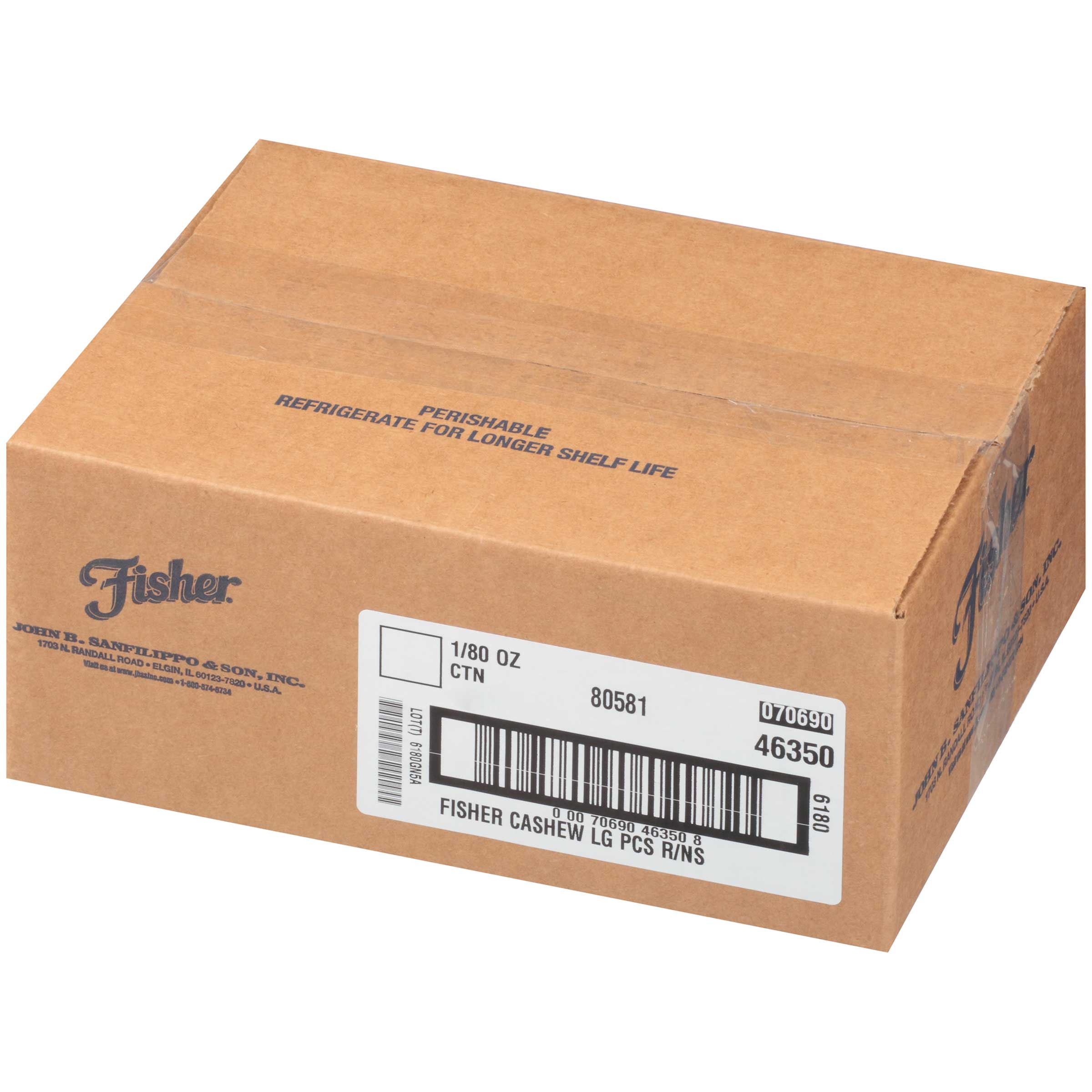 Fisher Large Roasted Cashew Nut Piece, 5 Pound.