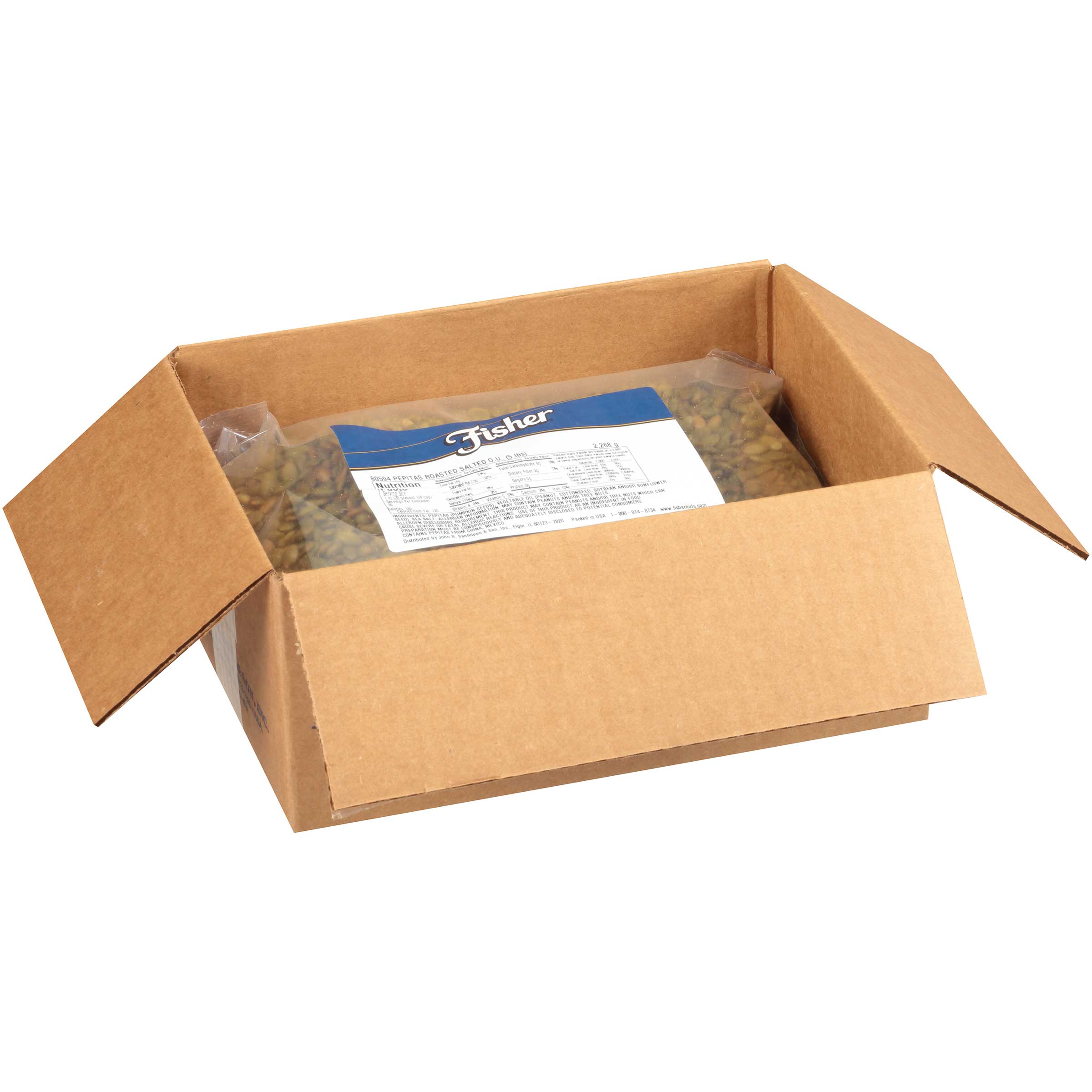 Fisher Roasted Sea Salt Pepitas, 5 Pound