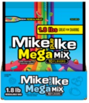 Mike And Ike Mega Mix Chewy Candy, 28.8 Ounce -- 6 Per Case