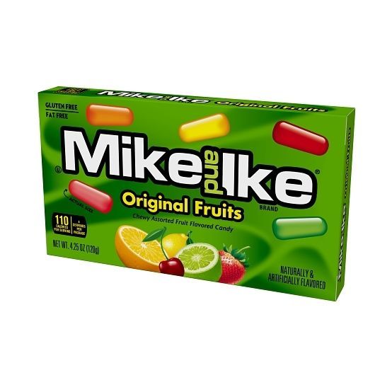 Mike And Ike Fat Free Gluten Free Original Fruits Candy, Theater Box, 4.25 Ounce -- 12 Per Case