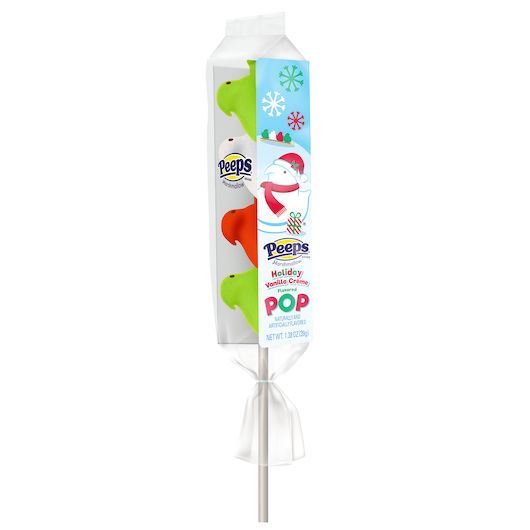 Peeps Rainbow Vanilla Creme Red And Green White Pop Marshmallow, 1.38 Ounce -- 28 Per Case