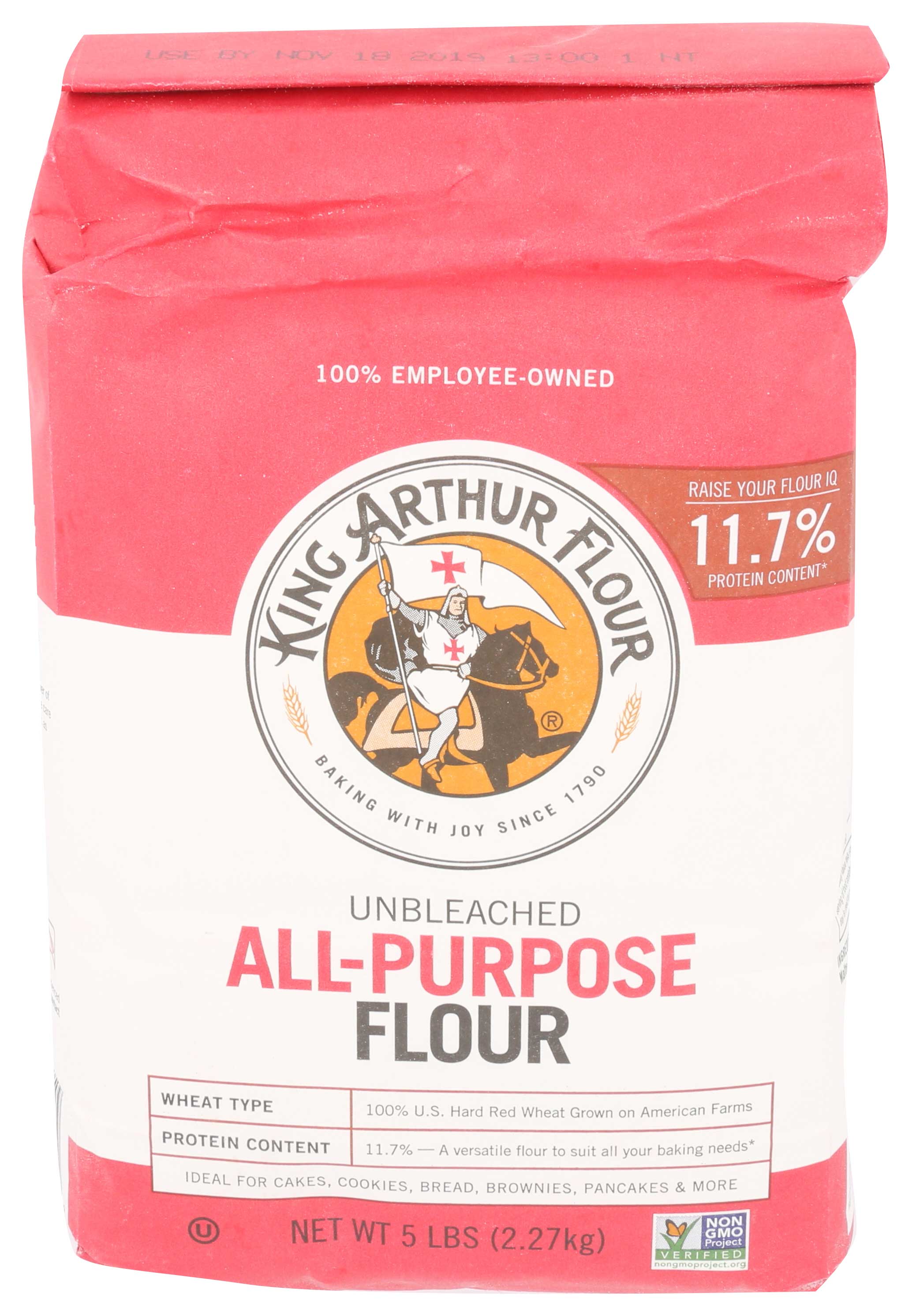 King Arthur Unbleached All Purpose Flour, 5 Pound -- 8 Per Case
