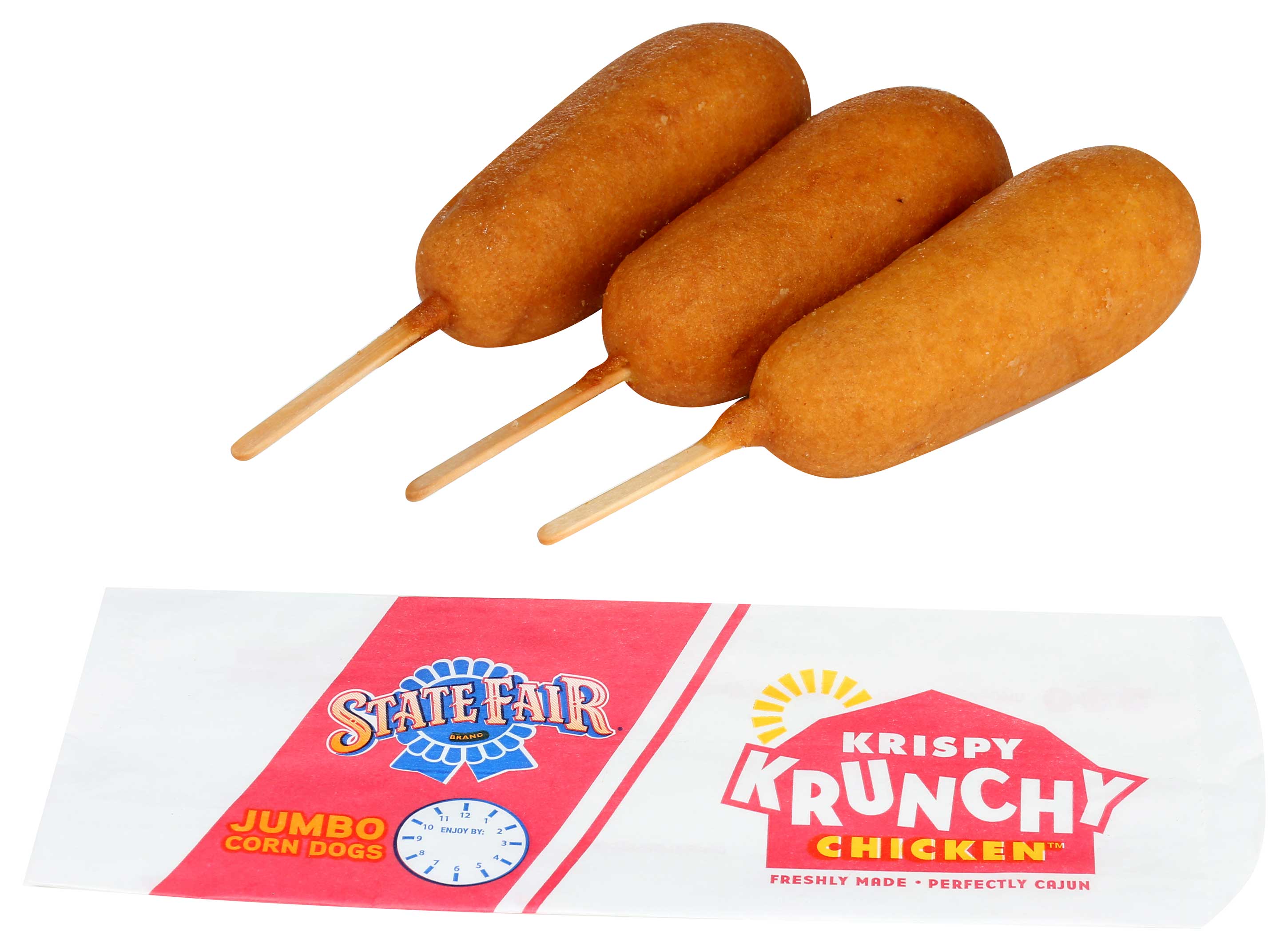 State Fair Batter Wrapped Franks on Stick Corn Dogs 4.4 Ounce 48 per case