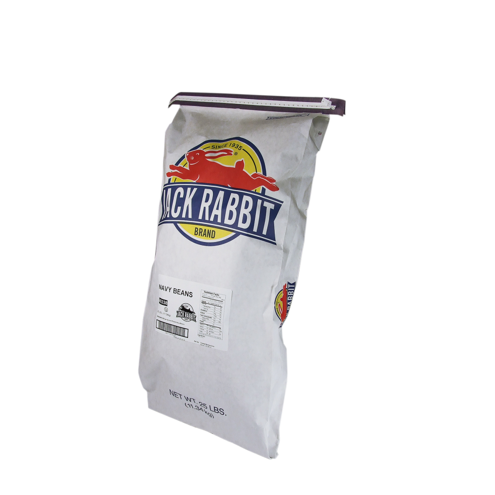 Jack Rabbit Navy Beans, 25 lb. package, 1 package per case