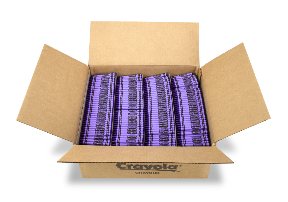 Crayola One Color Violet Purple Bulk Crayon -- 3000 Per Case