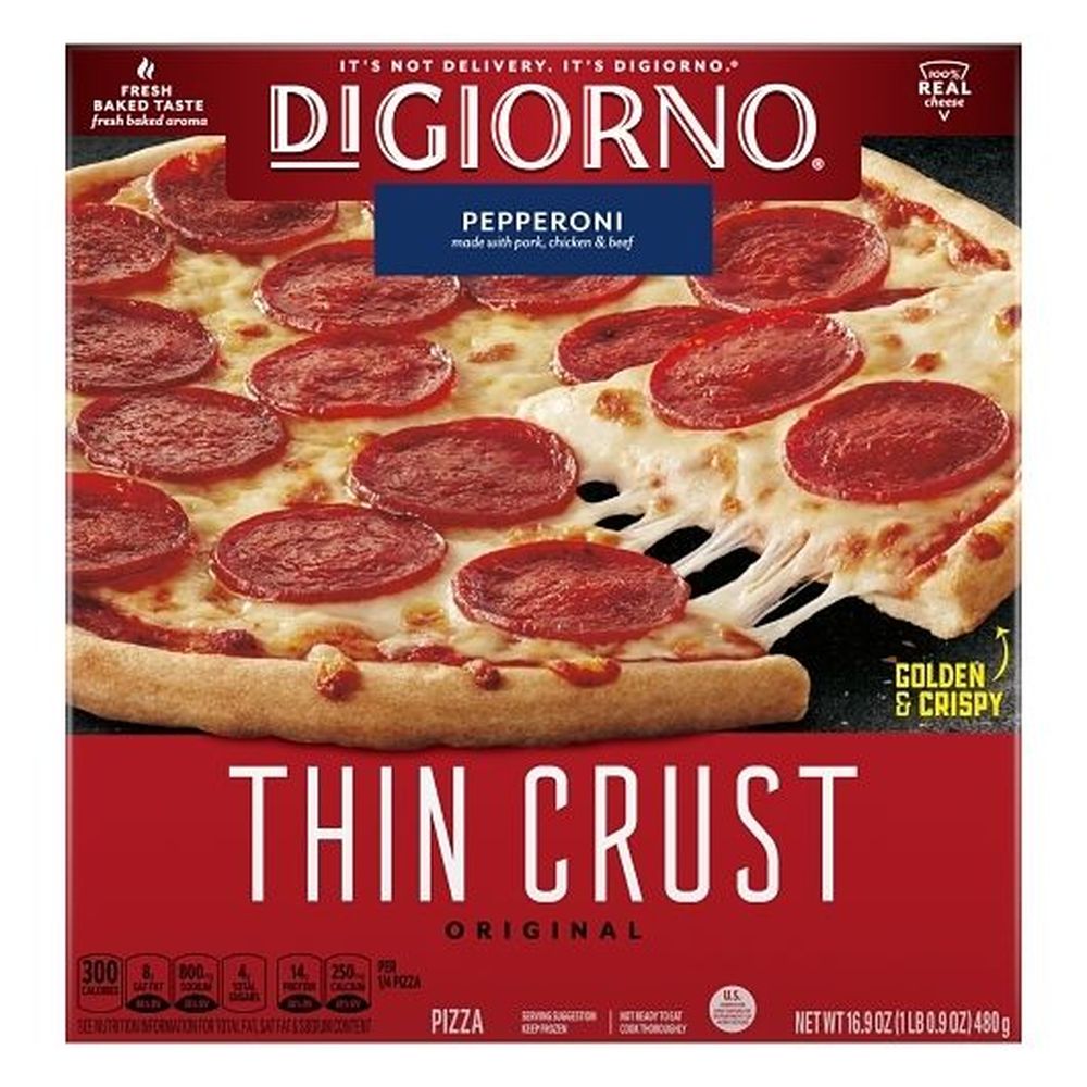 Digiorno Classic Thin Crust Pepperoni Pizza, 16.9 Ounce -- 14 per case
