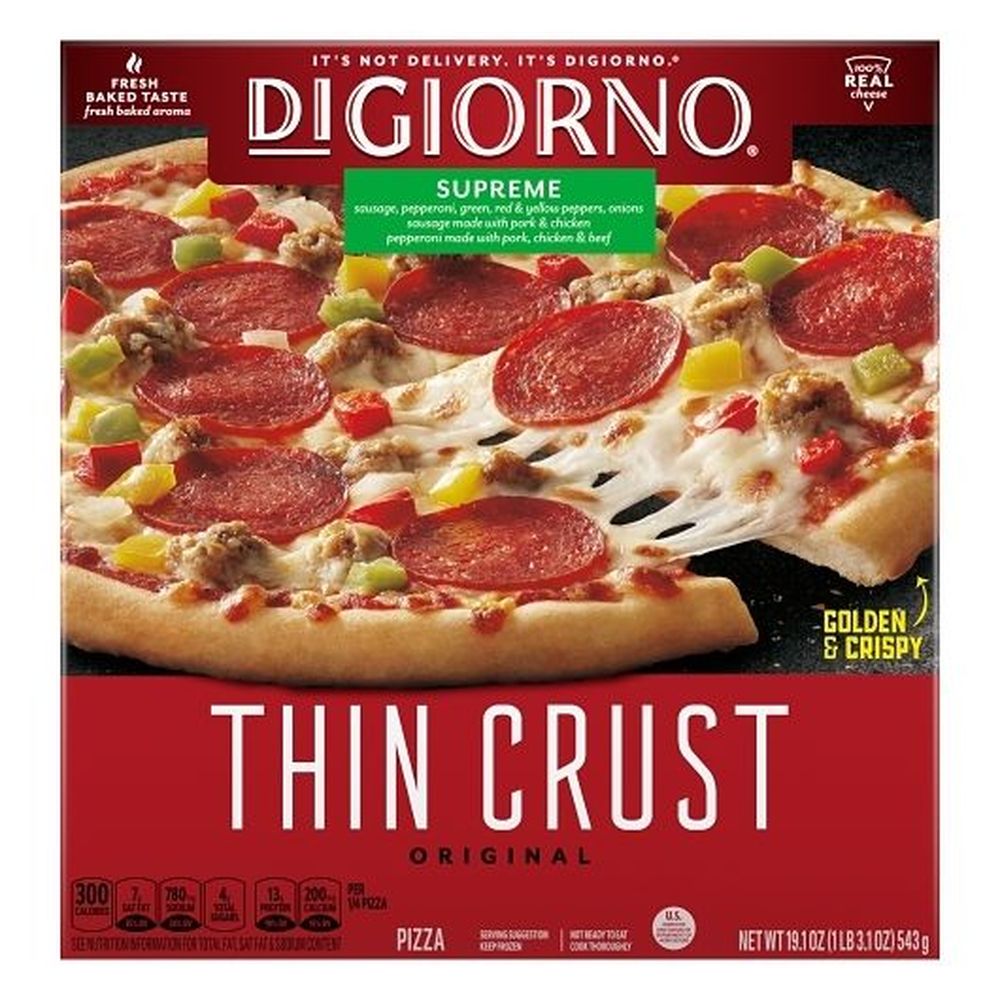 Digiorno Classic Thin Crust Supreme Pizza, 19.1 Ounce -- 14 per case