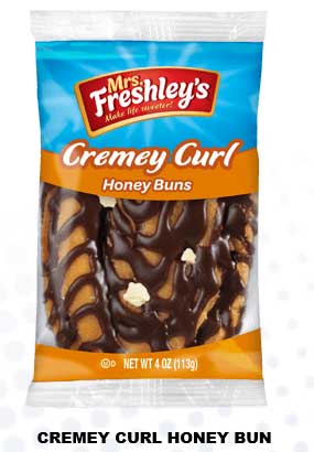 Mrs. Freshley's Cremey Curl Honey Bun, 4 Ounce -- 54 Per Case