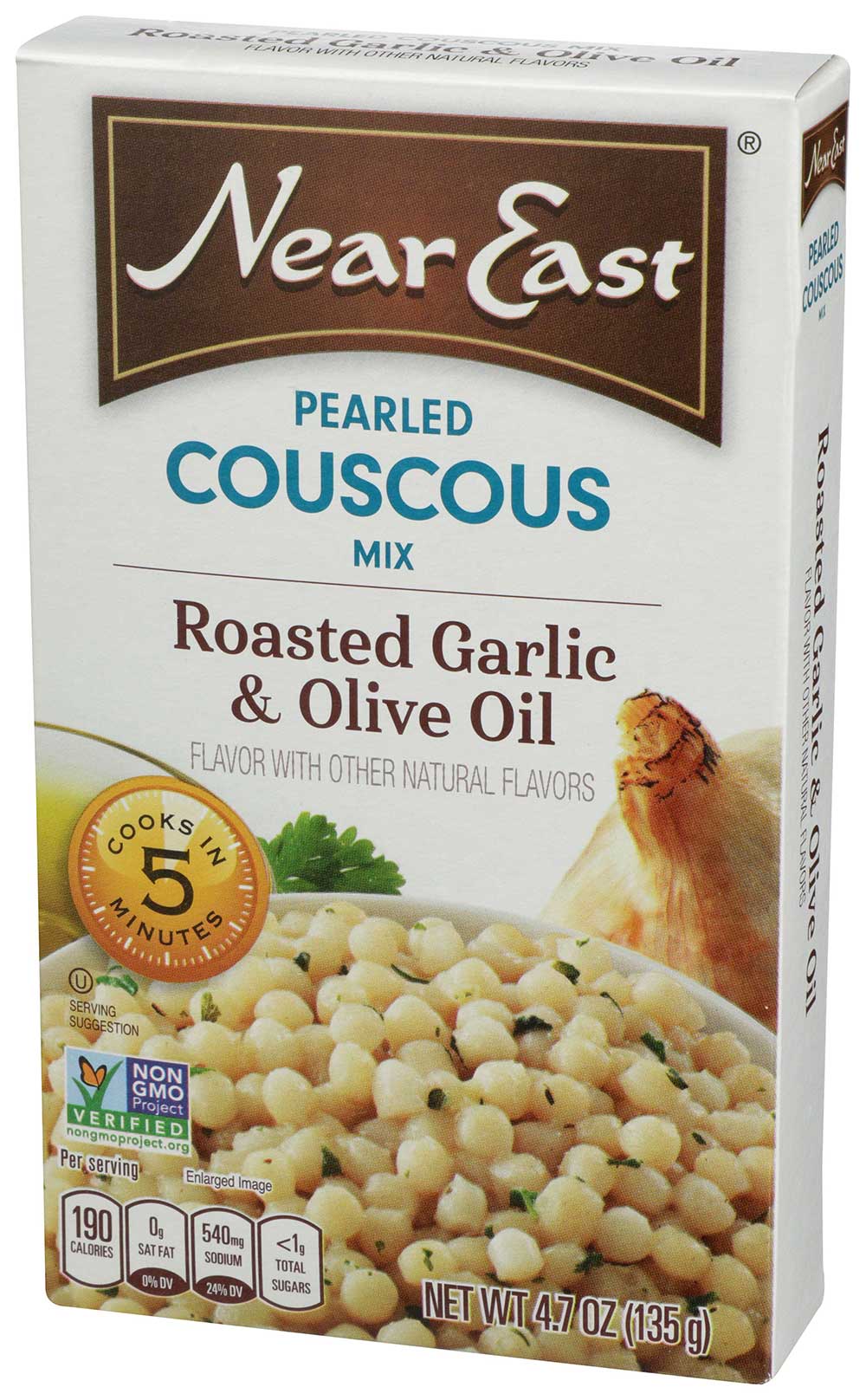 Near East Roasted Garlic And Olive Oil Pearled Couscous Mix, 4.7 Ounce -- 12 Per Case