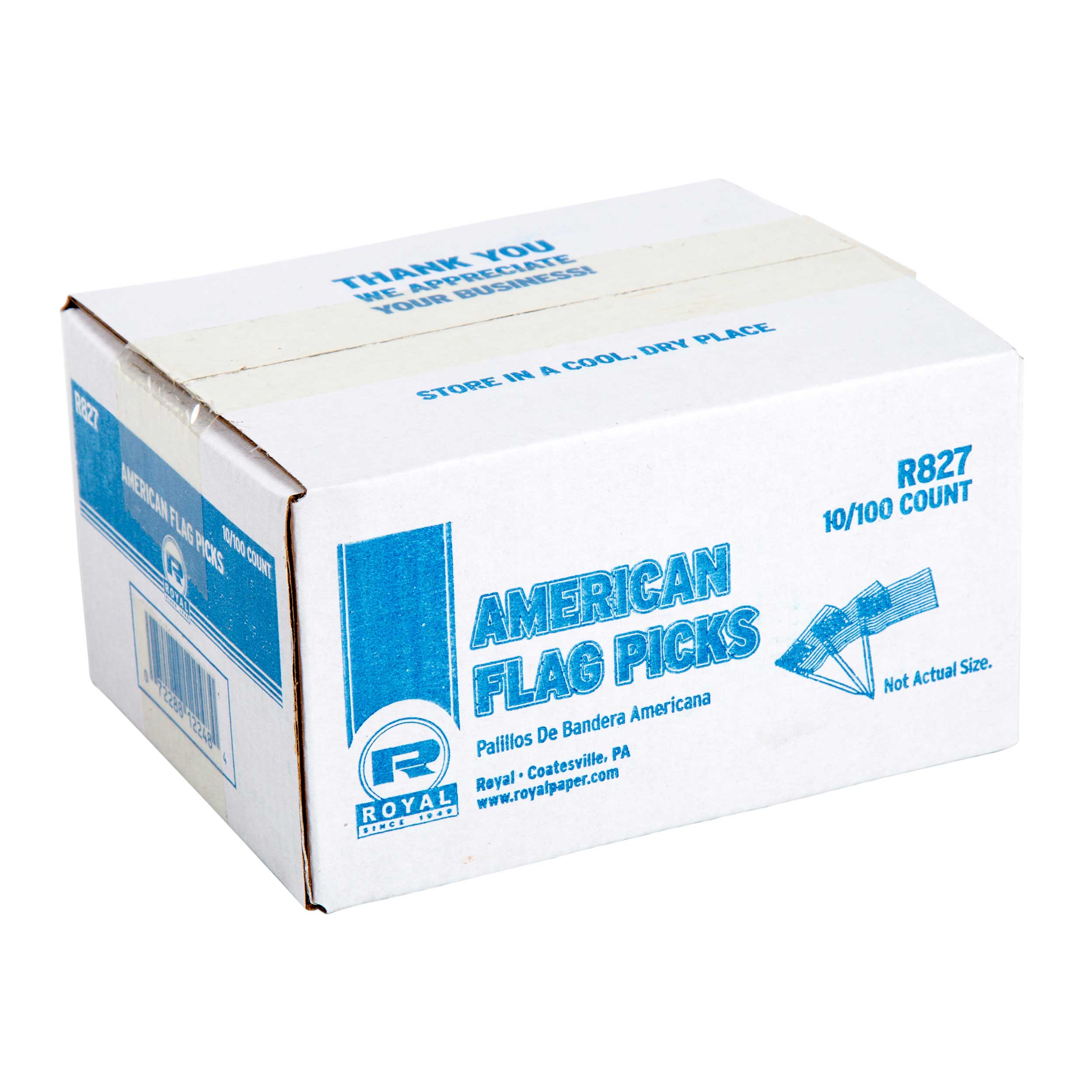 Royal American Flag Pick, 100 Count -- 200 Per Case
