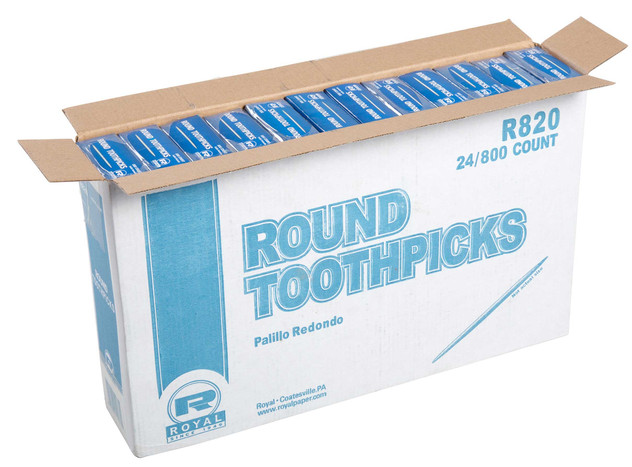 Royal Round Toothpick, 800 Count -- 24 Per Case