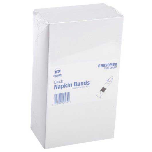 Royal Black Napkin Band, 2500 Count -- 8 Per Case