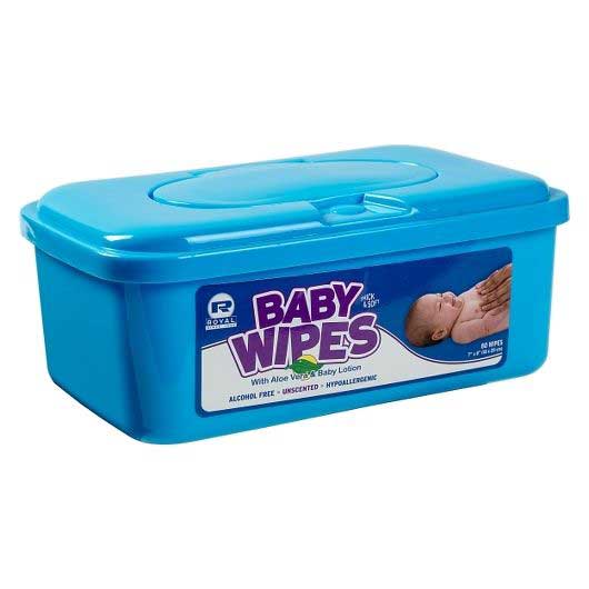 Royal Unscented Baby Wipes, 80 Count -- 12 Per Case