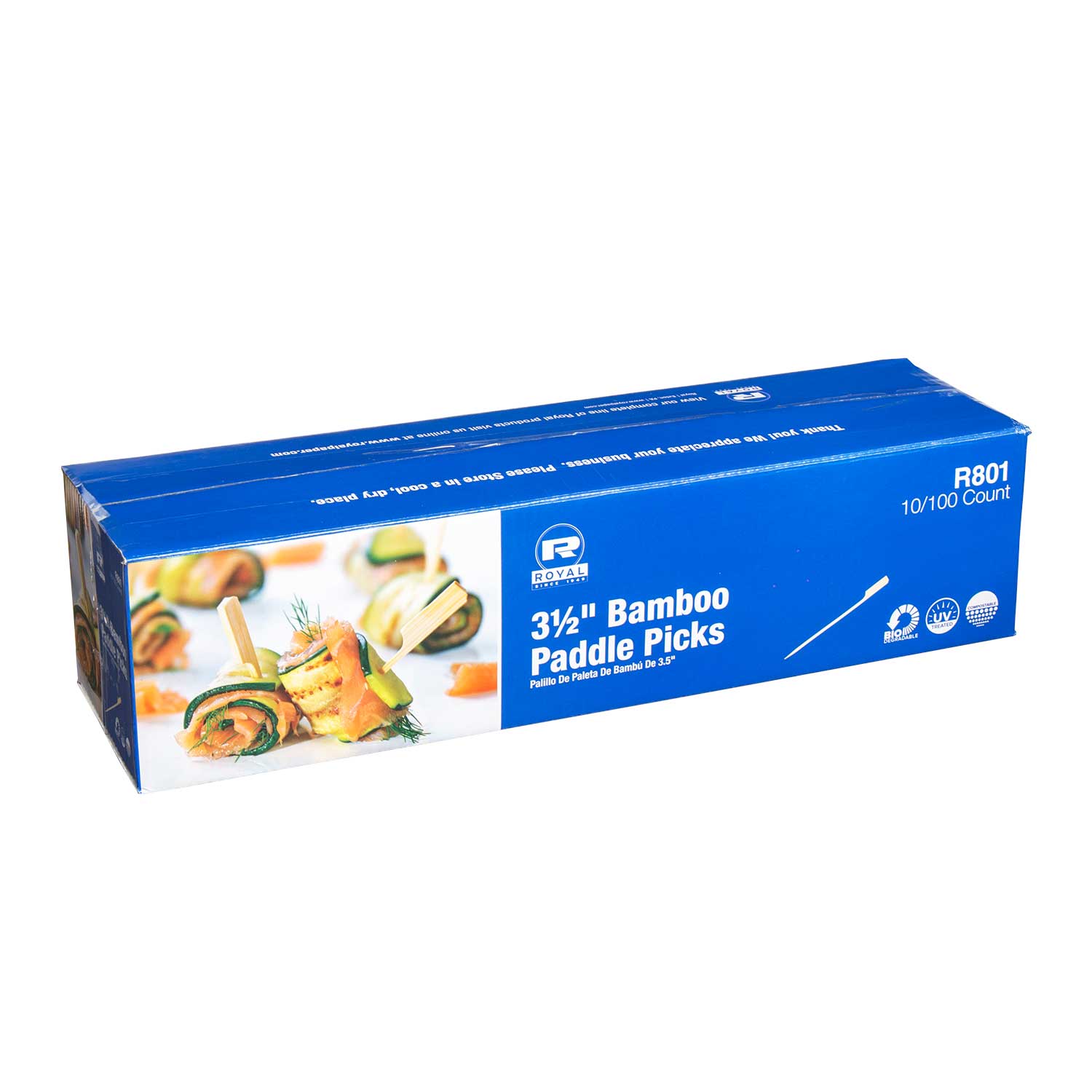 Royal Bamboo Paddle Pick, 3.5 Inch -- 1000 Per Case