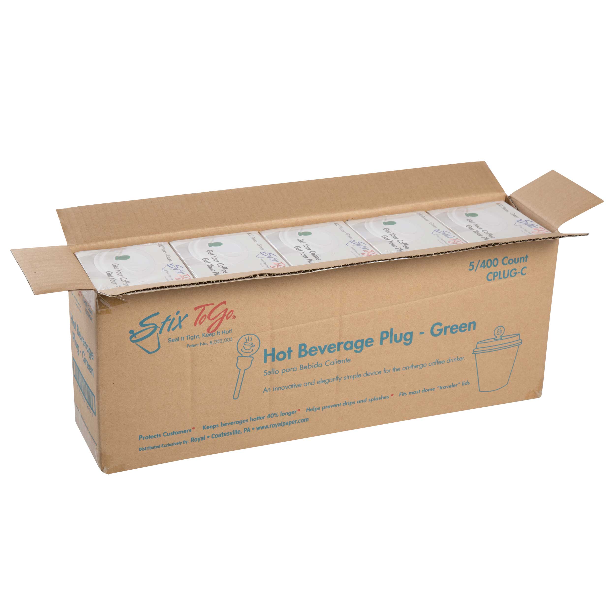 Royal Green Circle Beverage Plug -- 2000 Per Case