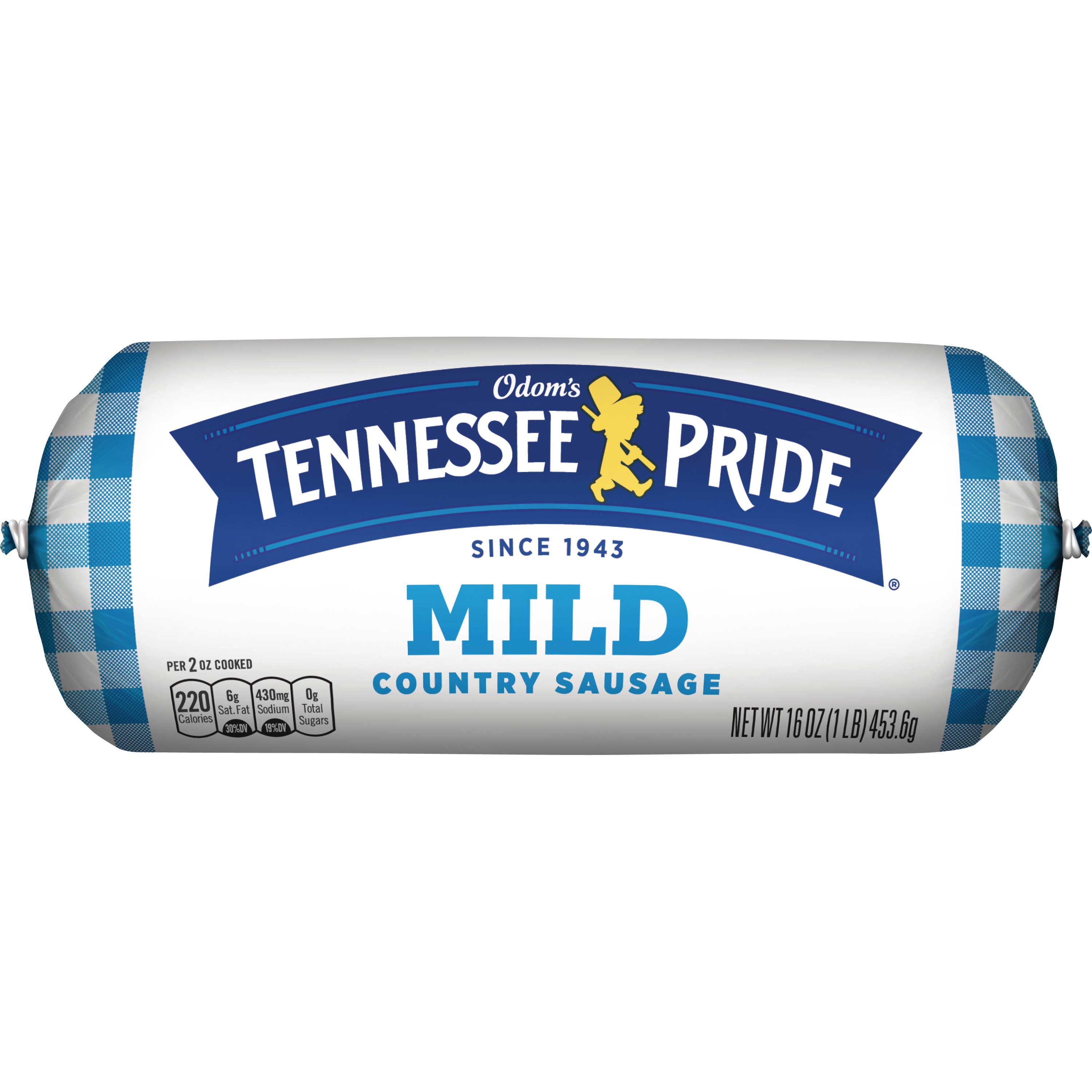 Odom's Tennessee Pride Mild Country Sausage Roll, 16 Ounce -- 12 Per Case